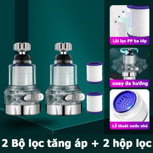 Vòi nước cho bé xoay 360 ° với chức năng lọc đầu nối vòi nước nhà bếp Bộ lọc thay thế được 3 chế độ ống thoát nước máy lọc nước gia dụng loại bỏ rỉ sét khử trùng loại bỏ kim loại nặng