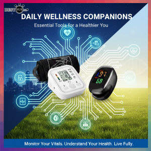 Bundle Arm Style Blood Pressure Monitor With Portable Finger Pulse Oximeter (SMH-01)