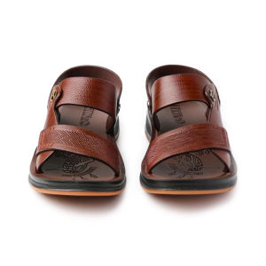 Dép da bò thật 100% kết hợp đế kếp cao 35cm cực đẹp khâu may chân quai siêu chắc chắn Dép nam da cao cấp da bò đẹp quai ngang quai chéo quai hậu thời trang trẻ và trung niên Dép quai ngang nam Dép nam đẹp - ABCD SHOP