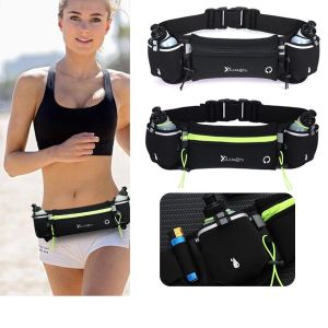 Running Waist Bag with 2pcs Hydration Bottles for Hiking Jogging Outdoor Sports