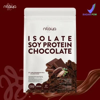Nilaya Protein Isolat Kedelai Vegan Cokelat Murni 1kg - Protein Tanpa Bahan Tambahan - Untuk Diet - Protein Berbasis Tanaman