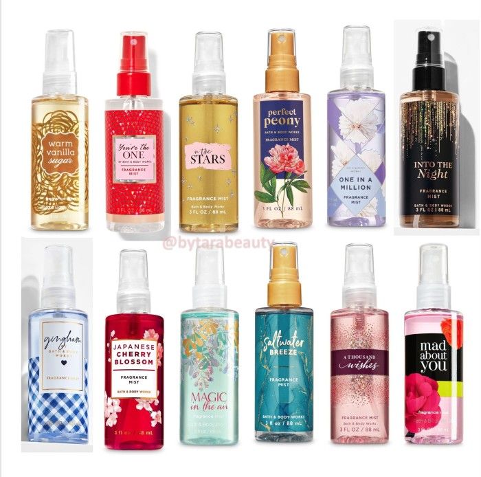 BBW Bath and Body Works Fine Fragrance Body Mist TRAVEL SIZE 88ml