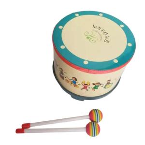 Trẻ em tầng trệt trống đơn giản tay trống Tambourine cầm tay nhạc cụ gõ cho buổi biểu diễn bên lễ hội