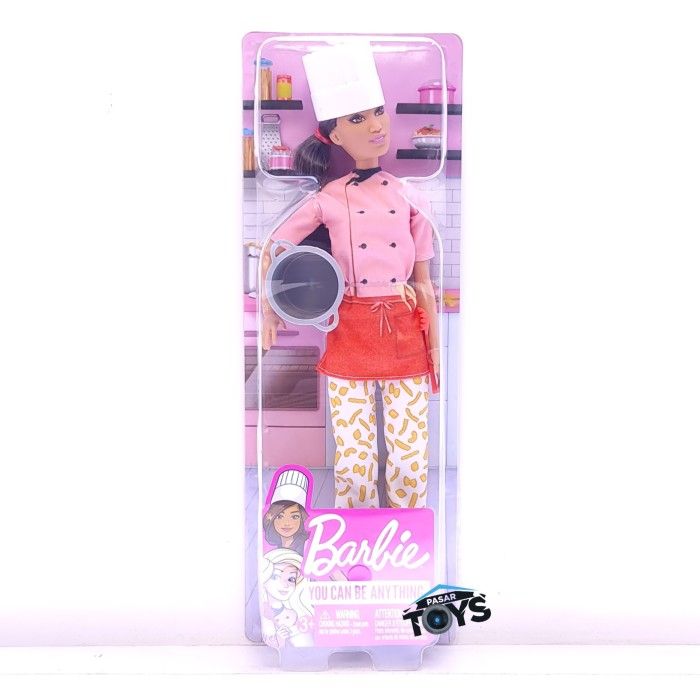 Barbie Career Pasta Chef Brunette Doll You Can Be Anything