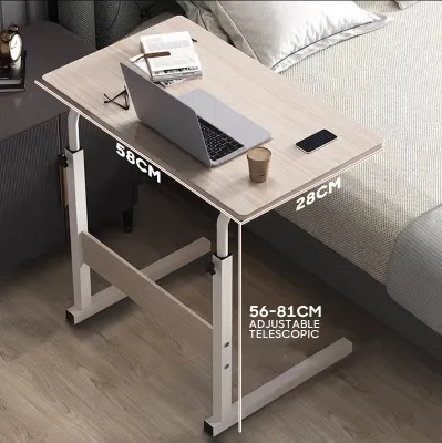 Adjustable table Portable Standing Computer Laptop Table Study table Bed Side Table Wood