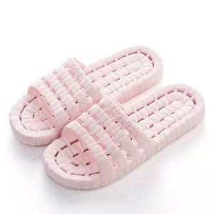 [Free Shipping] Summer Home Flat Wear-Resistant Slippers for Women Bathroom Bathing Sandals Couples Soft Sole Non-Slip Indoor and Outdoor Slide Sandals