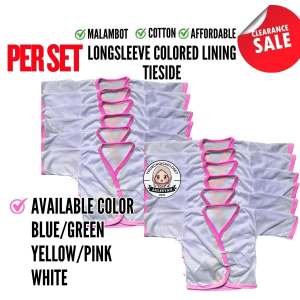 Longsleeve Tieside Colored Lining Cotton soft for newborn YCC2022L001