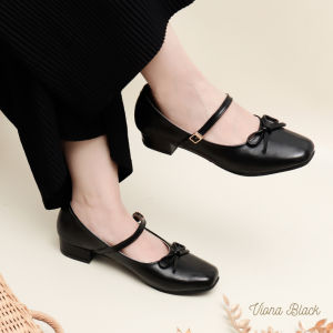 ZEMORA Viona Pantofel Bow Kerja Wanita Hak 3cm