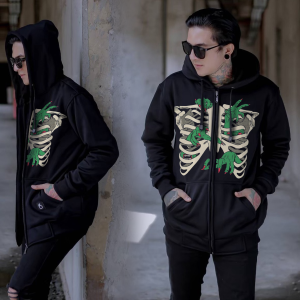 Sweater hoodie zipper pria terbaru viral 2024