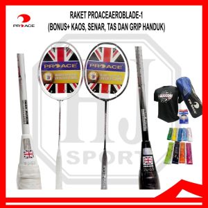 Raket Original Badminton Pro Ace Aero Blade Bonus Komplit Material Carbon Graphite Pilihan Senar Dan Kaos Garansi Supplier Raket Bentuk 2U-G3 86 Gram - Lazada