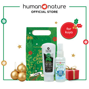Human Nature Minty Gentlemen Christmas Gift Set (Mens Facial Wash & Sanitizer)