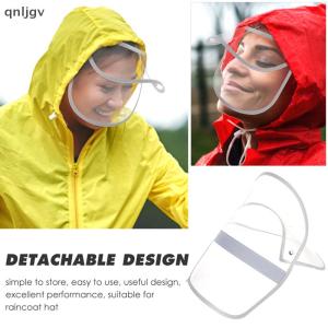 🔥🔥🔥qnljgv Raincoat Hat Shield Visor Detachable Rain Poncho Hat Face Protector Clear Raincoat Cap Visor For Replacement Face Protector