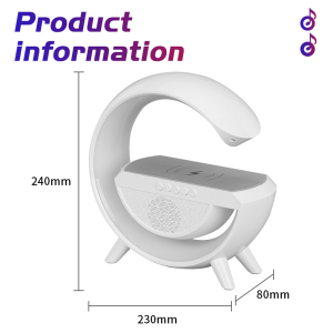 3 in1 RGB Bluetooth Speaker Wireless Charger Multi Functional Ambient Light Portable Cordless Charging BT Speaker