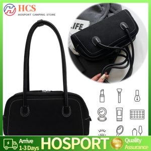 Womens Faux Suede Shoulder Bag with Multi Pocket Design Crossbody Bag for Work and Leisure in Deep Burgundy