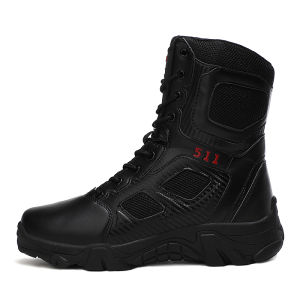 Men high cut tactical military boots Breathable non-slip outdoor combat duty boots shoes for men