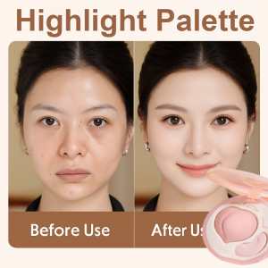 Highlighting Palette Matte Highlighting Contour Powder Compact Disk Nose Shadow Cheek Highlighting Disk Beauty Makeup Tools