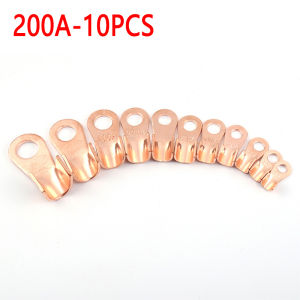 10PCS Knight Copper Terminal Battery Lugs OT 10A 20A 40A 50A Series Connector Wire Connector Copper Nose Ring