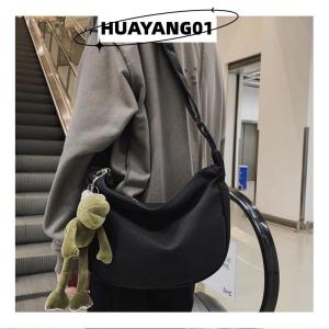 HUAYANG01 [HOT FASHION] กระเป๋าสะพายข้างผ้าใบแคนวาสสำหรับทั้งชายและหญิง สไตล์สตรีทฮิปฮอปความจุมาก