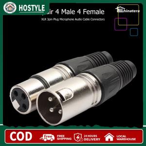 20pcs 3 Pin Audio Microphone Connector 10 Male 10 Female MIC Adapter XLR Adapter