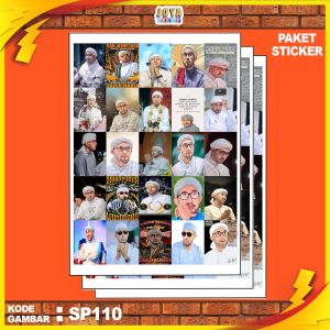 GAMBAR STICKER HABIB BIDIN ASSEGAF / STIKER HABIB BIDIN ASSEGAF / PAKET STIKER HABIB BIDIN ASSEGAF PER 25 PCS / KODESP110