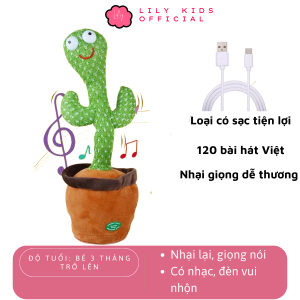 Xương Rồng Nhảy Múa Vịt Nhại Giong Xương Rồng Nhại Tiếng cho bé chơi Đồ Chơi Cho Bé Sơ Sinh Quà Tặng Ngày Trẻ Em 120 BÀI HÁT TIẾNG VIỆT
