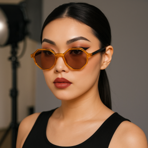 REEBO Multicolor Lenses Rhombus Leopard Sunglasses Vintage Lightweight UV400 Sun Glasses Fashion Trendy Metal Eyewear Holiday