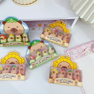 4Pcs Novelty Animal Erasers Children Erasers for Writing Drawing Easy Erasing Rubber Erasers for Student School Supply