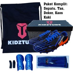 KIDZTUBS Sepatu Bola Anak Paket Komplit Sepatu Bola Tas Skin Deker Kaos Kaki Usia 6-10 Tahun Size 28 29 30 31 32 33 34 35 36 37 KDZ1037010725