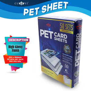 MP00 (50 sets) CUYI Pvc Sheet A4 Size For Id Printing Bagtag Calling Card Making