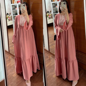 KAFTAN LEBARAN BAJU GAMIS PAKAIAN KAFTAN REMPLE WANITA HIJAB BUSUI BUMIL FRIENDLY