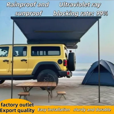 Car Awning Rain-Resistant Sun Shelter Camping Vehicle Side Tent Quick-Install Camping Side canopy