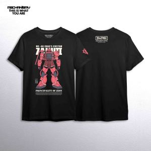 [GRAPHIC TEE] T-Shirt ZAKU II CHARS GUNDAM Custom Design (XS to 5XL)Black
