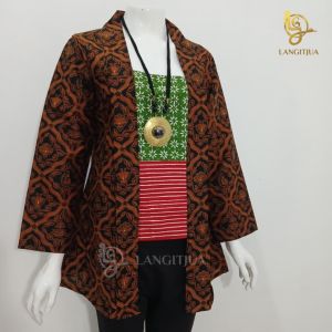 NIMAS SOGAN TUNIK KUTUBARU MODERN | LANGITJUA BATIK SOLO - LGJ-SGN-TNKNIMASSOG01