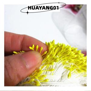 HUAYANG01 [2023 new HOT FASHION] lazlook เกสรดอกไม้ขนาดเล็ก400ชิ้นเกสรตัวเมียไข่มุกเทียมสองหัวงานประดิษฐ์ดอกไม้แบบทำมือสำหรับตกแต่งงานแต่งงานงานปักสมุดภาพ