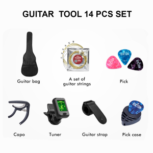 Rixton 10pcs / 65Pcs / 14pcs / 52pcs Guitar Set Tools Changing Kit Strings Pick Capo Winder&Cutter Tuner Accessories(Guitar Tool 65pcs Set)