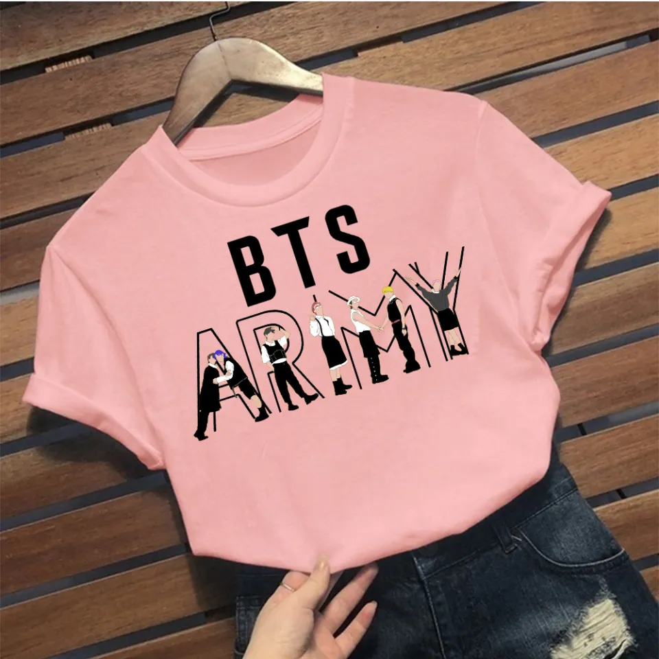 HOT Bts Army T Shirt Fashion KPOP BTS ARMY T-shirt Bangtan