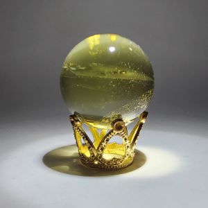 (SG Seller Ready Stocks) Rare Top Grade Natural Brazil Yellow Quartz Ball with Angel’s Feathers and Rainbow 3.4cm+