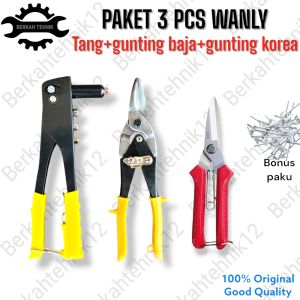 PAKET HEMAT!! TANG RIFET RIVET 10 INC + GUNTING HOLO Baja RINGAN 10" + GUNTING KOREA 8" MURAH