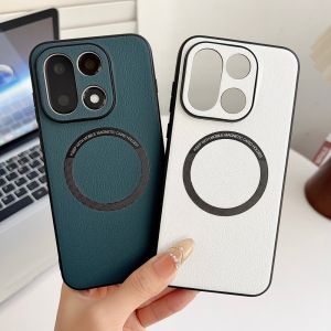 For OnePlus 15 Case Luxury PU Skin Magnetic MagSafe Protective Back Cover Case For Oneplus15 One Plus 15 1+15 Phone Shell
