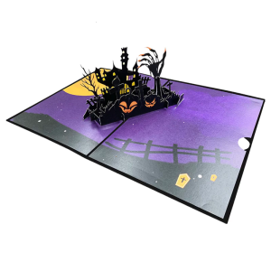 Màu sắc cao 3D Halloween chào bí ngô có thể gập lại ám ảnh nhà tác phẩm nghệ thuật sinh thái thân thiện trang trí tiệc
