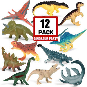 Kids Toys Collectible Action Figures 12 Pcs Animal Marine Dinosaur Playset Educational Toys for Birthday Party Favors