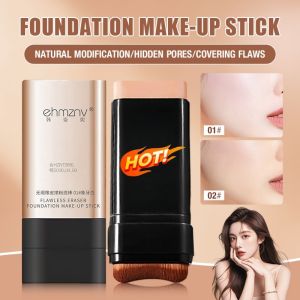 Flawless Foundation Stick Moisturizing Concealer Full Coverage Long Lasting Ivory & Natural Women Summer Travel Makeup