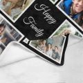 HUGLAZY Custom Blanket with Photos Text Personalized Picture Throw Blankets for Couple Birthday Fathers Mothers Valentines Day Gift. 