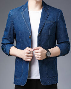 Áo jean áo jean nam áo khoác bò cổ vest chất liệu jean cao cấp loại 1 dày dặn với cúc cài 3 khuy mang lại sự lịch lãm trang trọng cho phái mạnh - Mã N54