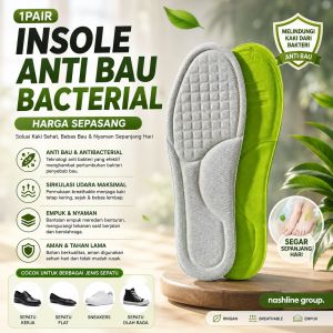 insole Olahraga Anti Nyeri Deodoran Bantalan sol sepatu anti keringat bernafas