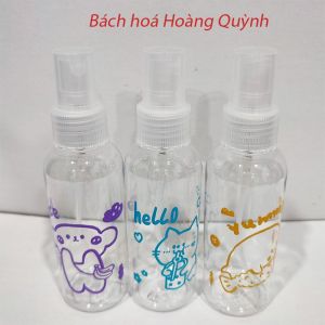 Chai chiết mỹ phẩm (dầu gội sữa tắm...) dạng XỊT PHUN SƯƠNG  thuận tiện du lịch họa tiết xinh xắn.