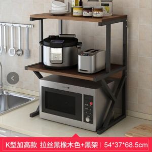 ชั้ันวางไมโครเวฟ ชั้นวางของในครัว ชั้นวางของเอนกประสงค์ ชั้นเหล็กวางของ ขนาด 1 และ 2 ชั้น ผลิตวัสดุเกรดพรีเมี่ยม แข็งแรง ทนทาน