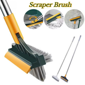 3in1 Cleaning Brush Floor Brush Scrubber with Long Handle Premium Rotating Bathroom Kitchen Crevice