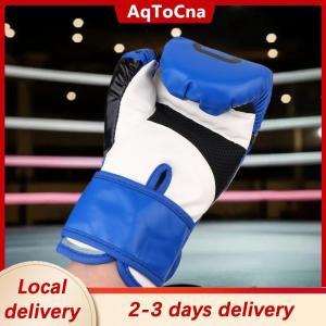[COD] AqToCna Ship within 24 hours Kids 6oz Professional Boxing Training Sparring Gloves PU Leather Kids Breathable Muay Thai Punching Karate Training Gloves