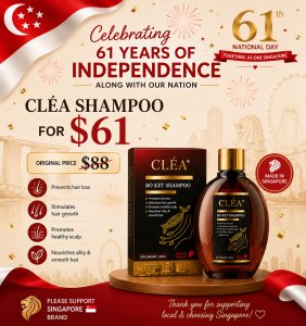 🇸🇬 Celebrating 61 Years of Singapores Independence  CLÉA Bo Ket Shampoo – Only $61